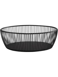 Korb "Svart" in Schwarz - (B)24 x (H)19 x (T)8 cm