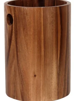 Kosmetikeimer "Timber Craft" in Braun - (H)25 x Ø 18 cm