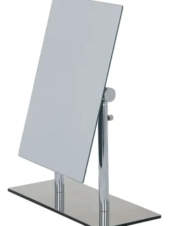 Kosmetikspiegel "Pinerolo" in Chrom - (B)23 x (H)35 x (T)10 cm