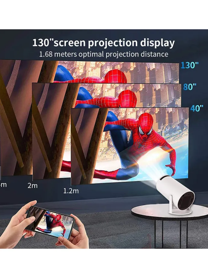 4K-Projektor in Weiß