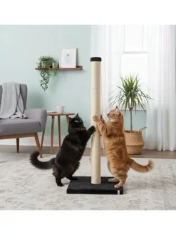 Kratzbaum ''Aero'' in Schwarz - (B)37,5 x (H)102 x (T)37,5 cm