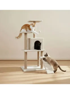 Kratzbaum "Arden" in Beige - (B)50 x (H)125 x (T)35 cm