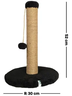 Kratzbaum ''Coris'' in Schwarz - (H)52 x Ø 30 cm