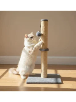 Kratzbaum ''Cyra'' in Grau - (B)37,5 x (H)82 x (T)37,5 cm