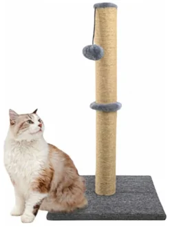 Kratzbaum ''Cyra'' in Grau - (B)37,5 x (H)82 x (T)37,5 cm