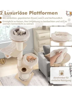 Kratzbaum Groß 187 cm in Beige