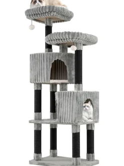 Kratzbaum Groß 156 cm in Grau