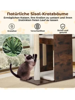 Kratzbaum Holz 120 cm in Braun