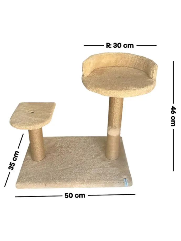 Kratzbaum in Beige - (B)50 x (H)46 x (T)35 cm
