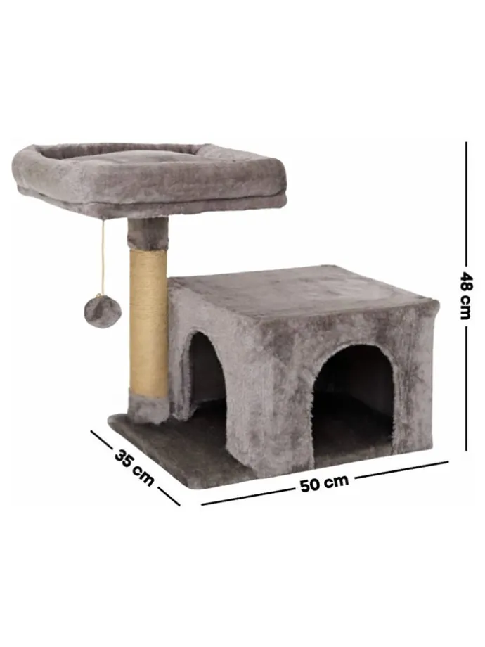 Kratzbaum in Grau - (B)50 x (H)48 x (T)35 cm