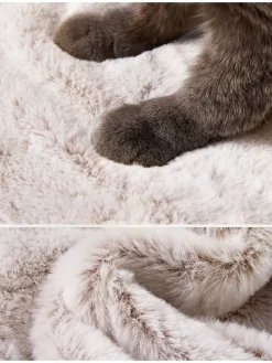 Kratzbaum in Hellgrau/ Creme - (B)49 x (H)135 x (T)49 cm