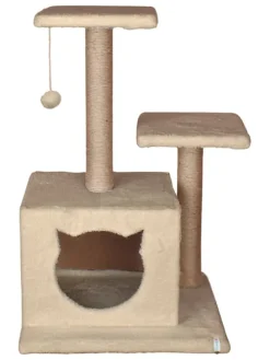 Kratzbaum "Lotti" in Beige - (B)45 x (H)72 x (T)35 cm