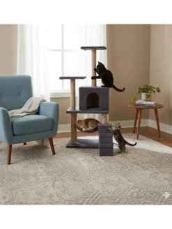 Kratzbaum "Midas" in Anthrazit - (B)50 x (H)125 x (T)35 cm