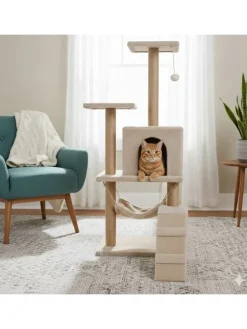 Kratzbaum "Midas" in Beige - (B)50 x (H)125 x (T)35 cm