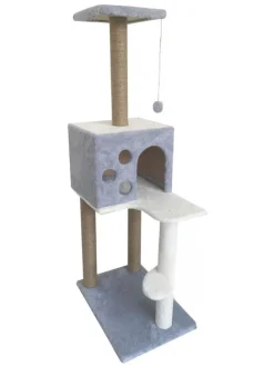 Kratzbaum "Orion" in Grau - (B)35 x (H)115 x (T)50 cm