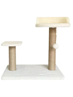 Kratzbaum ''Tiana'' in Weiß - (B)50 x (H)46 x (T)35 cm