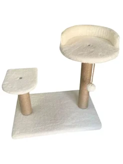 Kratzbaum ''Tiana'' in Weiß - (B)50 x (H)46 x (T)35 cm