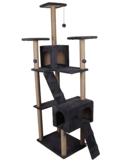 Kratzbaum "Verona" in Anthrazit - (B)45 x (H)172 x (T)60 cm