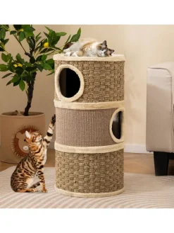 Kratztonne Ø 36 cm 70 cm hoch in Hellbraun