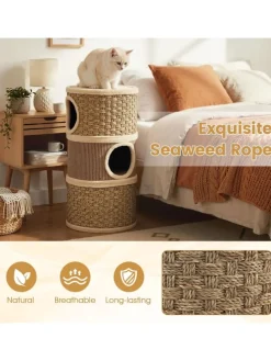 Kratztonne Ø 36 cm 70 cm hoch in Hellbraun