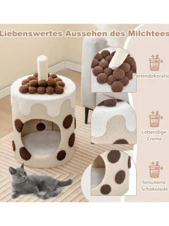 Kratztonne 37x37x67cm in Braun