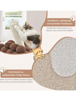 Kratztonne 37x37x67cm in Braun