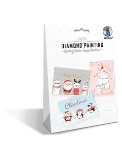 Kreativset "Diamond Painting Greeting Cards - Happy Christmas" in Bunt