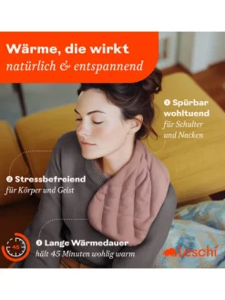 Körnerkissen 100 % Bio-Baumwolle, Wärmekissen "Rechteck" in rosa