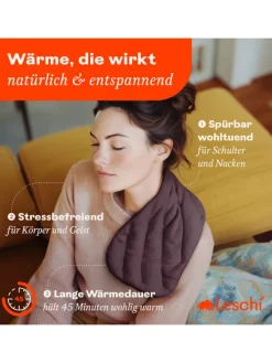 Körnerkissen 100 % Bio-Baumwolle, Wärmekissen "Rechteck" in lila