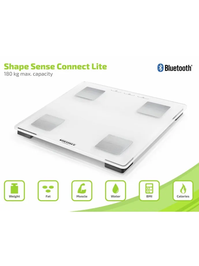 Körperanalysewaage "PWD Shape Sense Connect Lite" in Weiß - (L)30 x (B)30