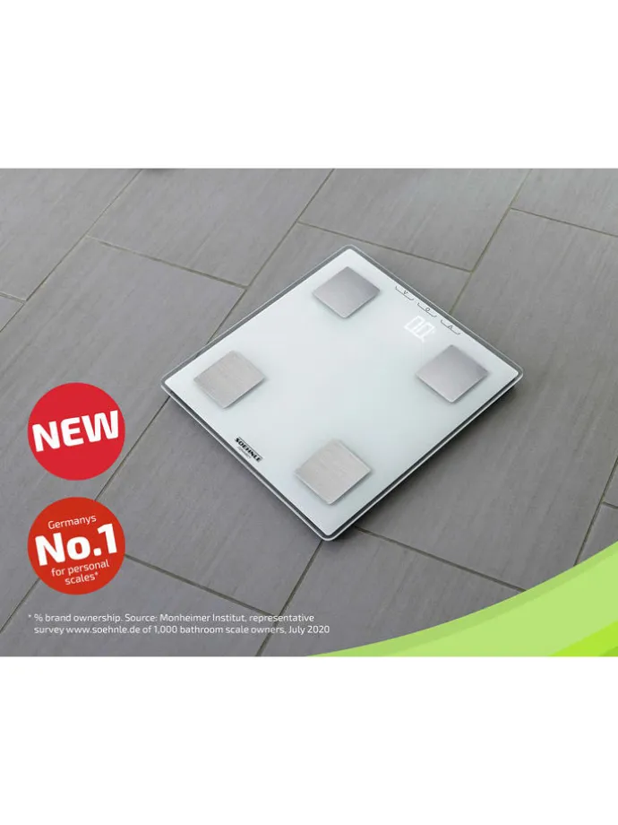 Körperanalysewaage "PWD Shape Sense Connect Lite" in Weiß - (L)30 x (B)30