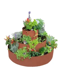 Kräuterschnecke Rostoptik in Braun