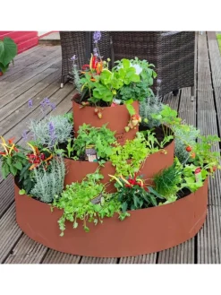 Kräuterschnecke Rostoptik in Braun