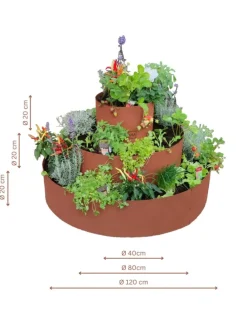 Kräuterschnecke Rostoptik in Braun