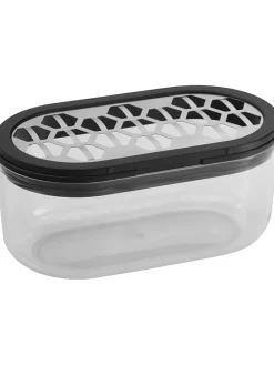 Käsereibe in Schwarz/ Silber - (B)15 x (H)7 x (T)8,5 cm