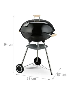 Kugelgrill in Schwarz - Ø 54 cm