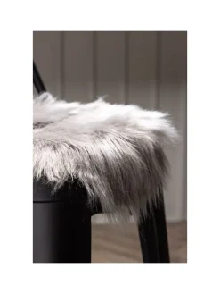 Kunstfell Katy Grau 34 x 34 cm