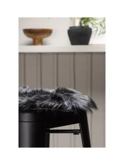 Kunstfell Katy Schwarz 34 x 34 cm