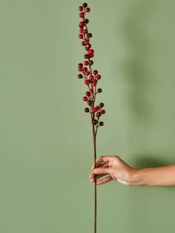 Kunstpflanze "Christmas Dal" in Rot - (H)75 cm