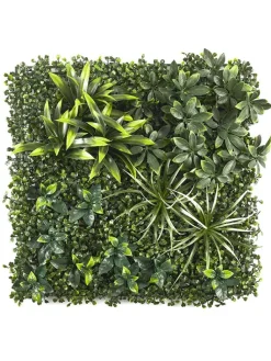Kunstpflanzen-Paneel in Grün - (L)50 x (B)50 cm