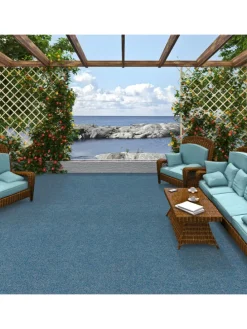 Kunstrasen Rasenteppich mit Noppen Kingston in Blau