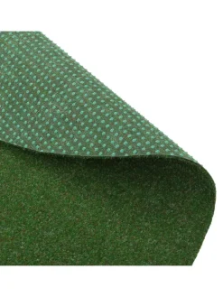 Kunstrasen Rasenteppich mit Noppen Kingston Rund in Grün Mix