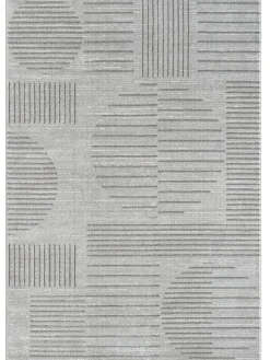 Kurzflor-Teppich "Claude" in Hellgrau