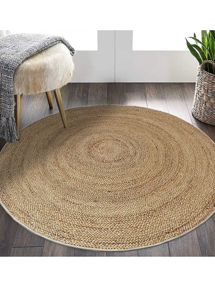 Kurzflor-Teppich in Beige