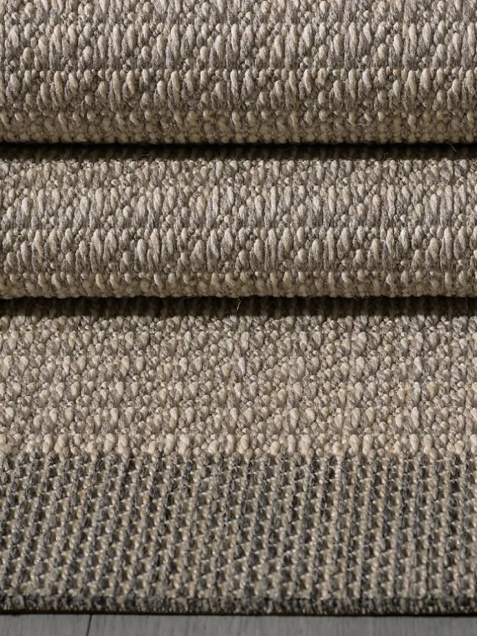 Kurzflor-Teppich in Beige