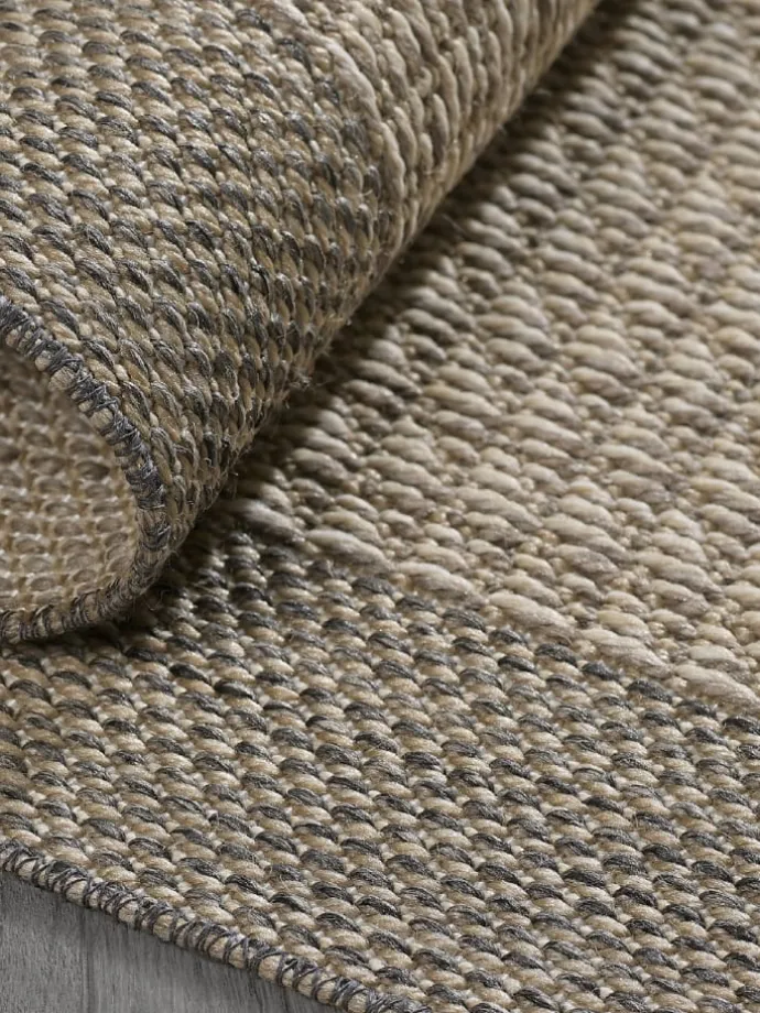 Kurzflor-Teppich in Beige