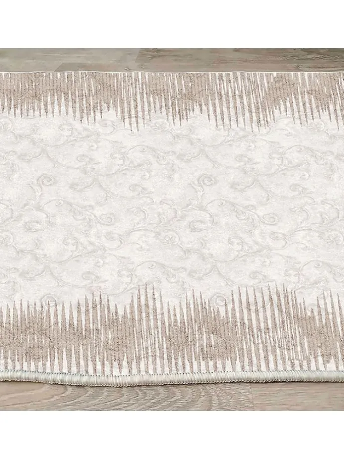 Kurzflor-Teppich in Beige