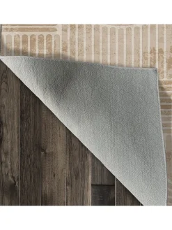 Kurzflor-Teppich in Beige/ Hellbraun