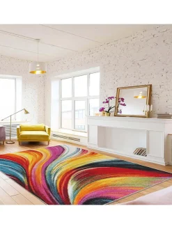 Kurzflor-Teppich in Bunt