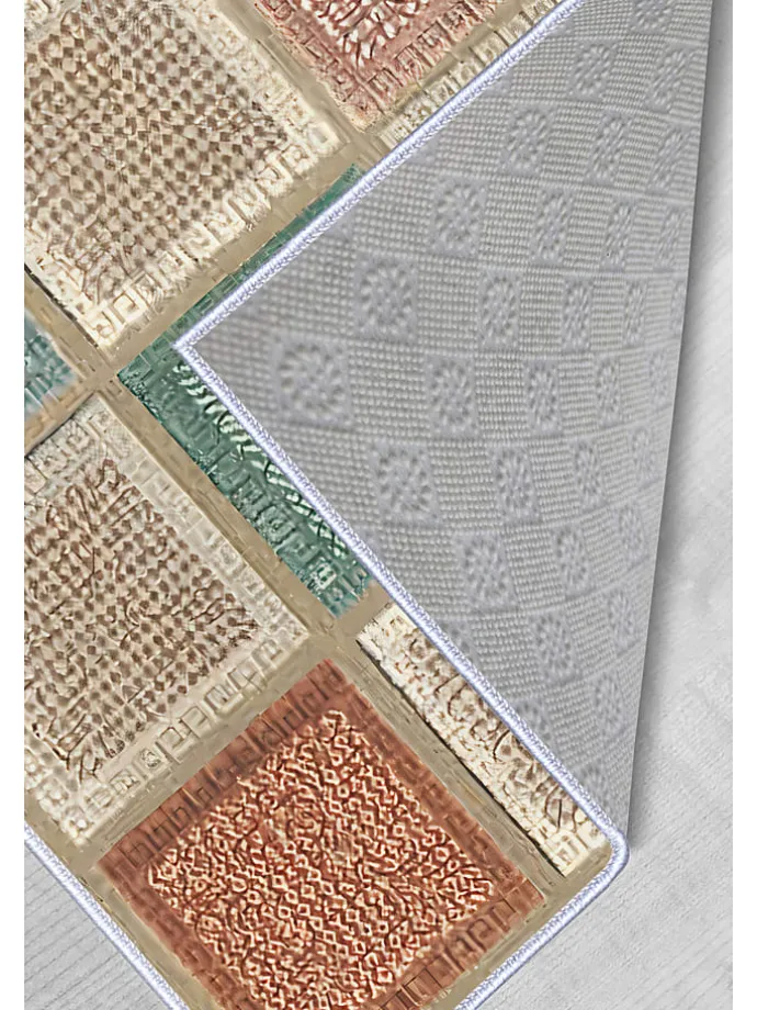 Kurzflor-Teppich in Bunt